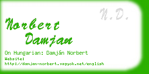 norbert damjan business card