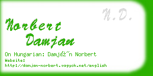 norbert damjan business card